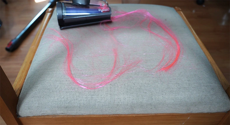 Hair wrap test on chair