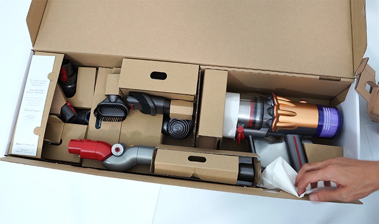 Opening Box of Dyson V12 Detect